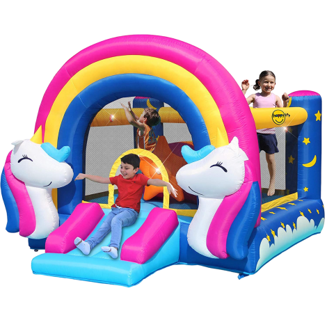 Spațiu de joacă gonflabil HappyHop Fantasy Unicorn