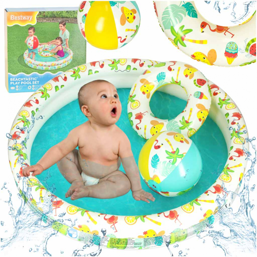 Set Piscină Gonflabilă Bestway Flamingo cu Colac - imagine 10