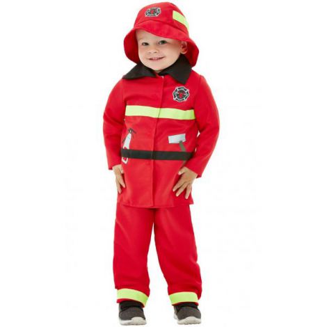 Costum Pompier Smiffys Copii 3-4 Ani - imagine 2