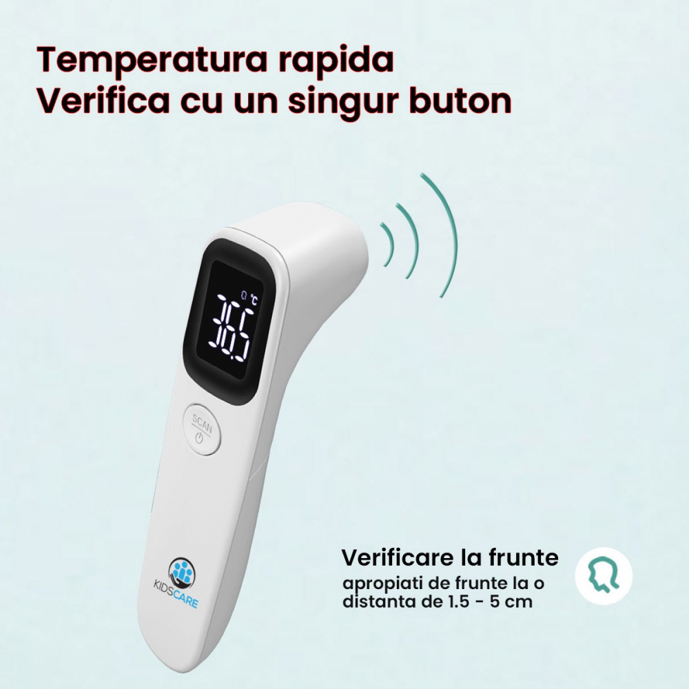 Termometru Infraroșu Kidscare KCT-605 - Măsurare Rapidă - imagine 2