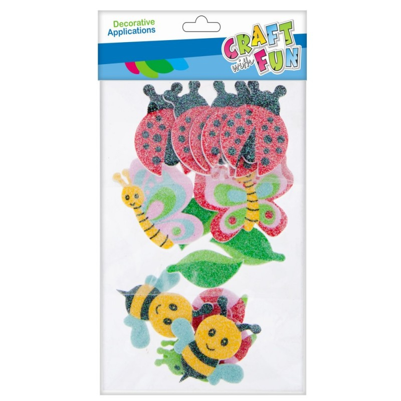 Set Stickere Insecte cu Sclipici Craft With Fun