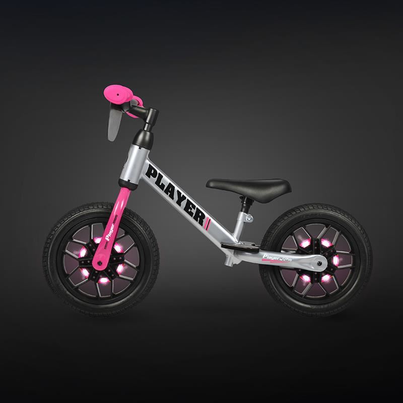 Bicicletă Fără Pedale Qplay Roz cu LED - imagine 4