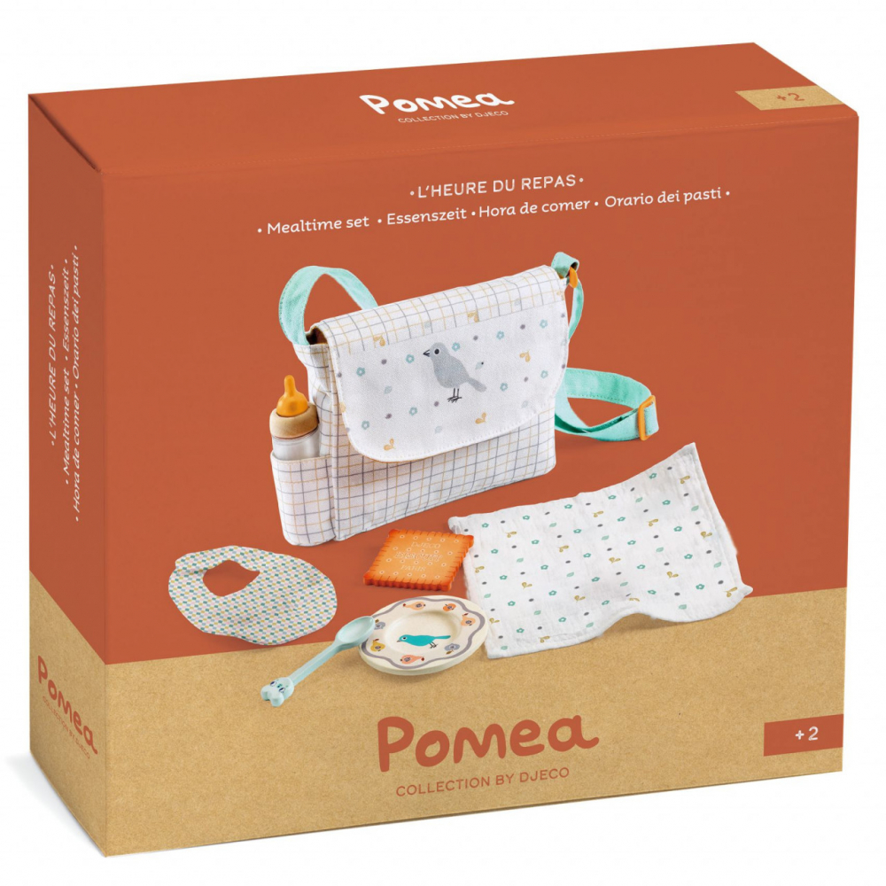 Set voiaj masă păpuși Djeco Pomea, 7 piese