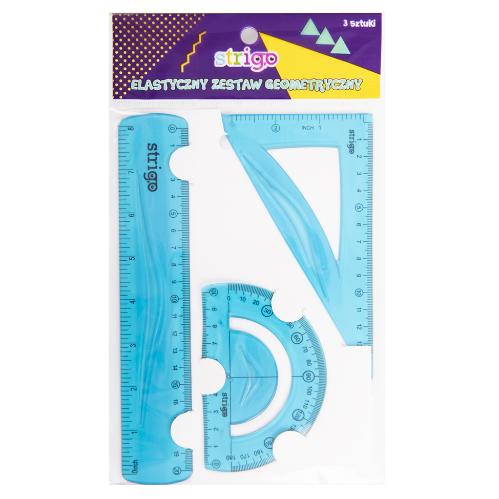 Set Geometrie 3 Piese Strigo Albastru