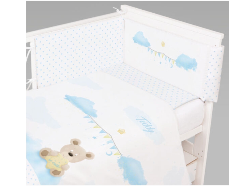 Lenjerie Pat 3 Piese Klups Teddy Blue