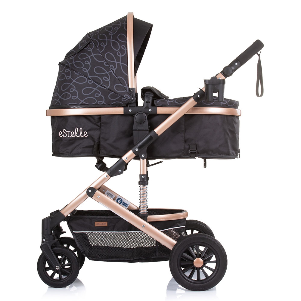 Carucior Chipolino Estelle 2in1 Ebony, Landou + Scaun - imagine 2