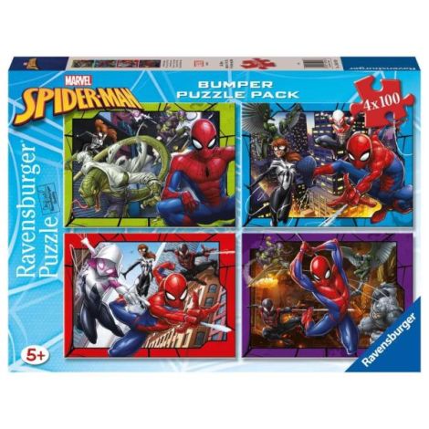 Puzzle Spiderman Ravensburger 4x100 piese - imagine 5