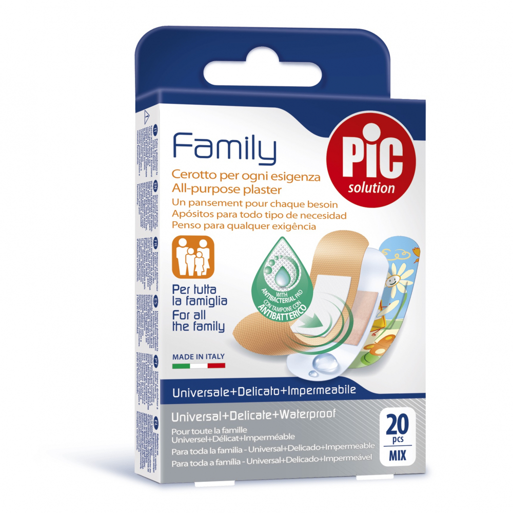 Plasturi Pic Solution Family cu Soluție Antibacteriană - imagine 2
