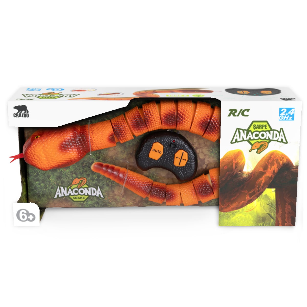 Crazoo Anaconda cu Telecomanda, Jucarie Interactiva