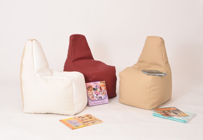 Fotoliu Pufrelax Sunlounger Junior Wine, Copii 2-8 Ani - imagine 5
