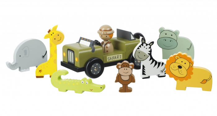 Set Safari Lemn Orange Tree Toys - Joc Creativ