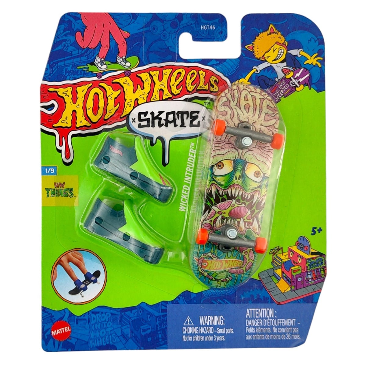 Set Skateboard Fingerboard Hot Wheels cu Pantofi