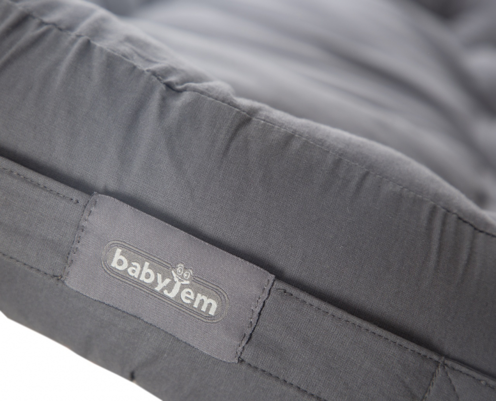 BabyJem Babynest Antracit cu Bară Jucării - imagine 3