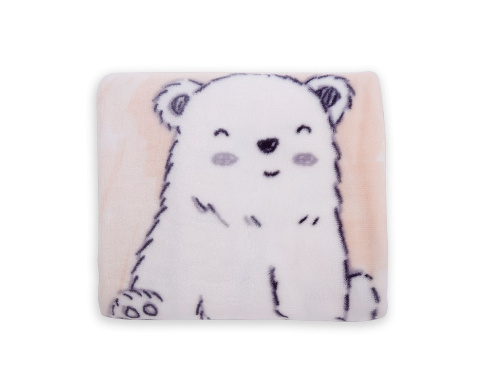 Paturica Baby Wrap Kikkaboo Polar Bear Pink - imagine 3