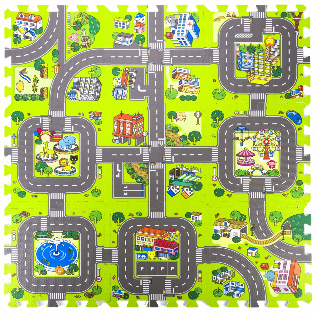 Matadi Covor Puzzle City Circuit | Joc Masini - imagine 6