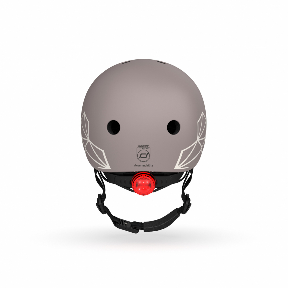 Casca copii Scoot and Ride cu LED Maro 45-51cm - imagine 3