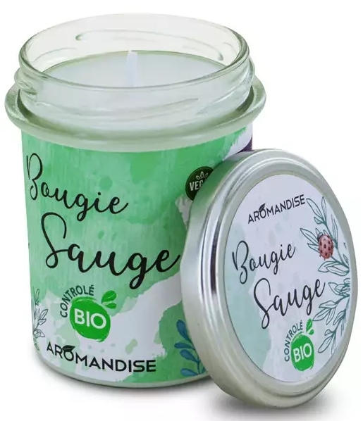 Lumanare Parfumata Bio Salvie Aromandise, Vegana, 150g - imagine 5
