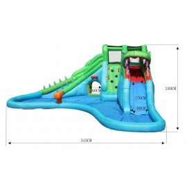 Crocodil cu Tobogane Apă HappyHop | Joacă Grădină - imagine 4