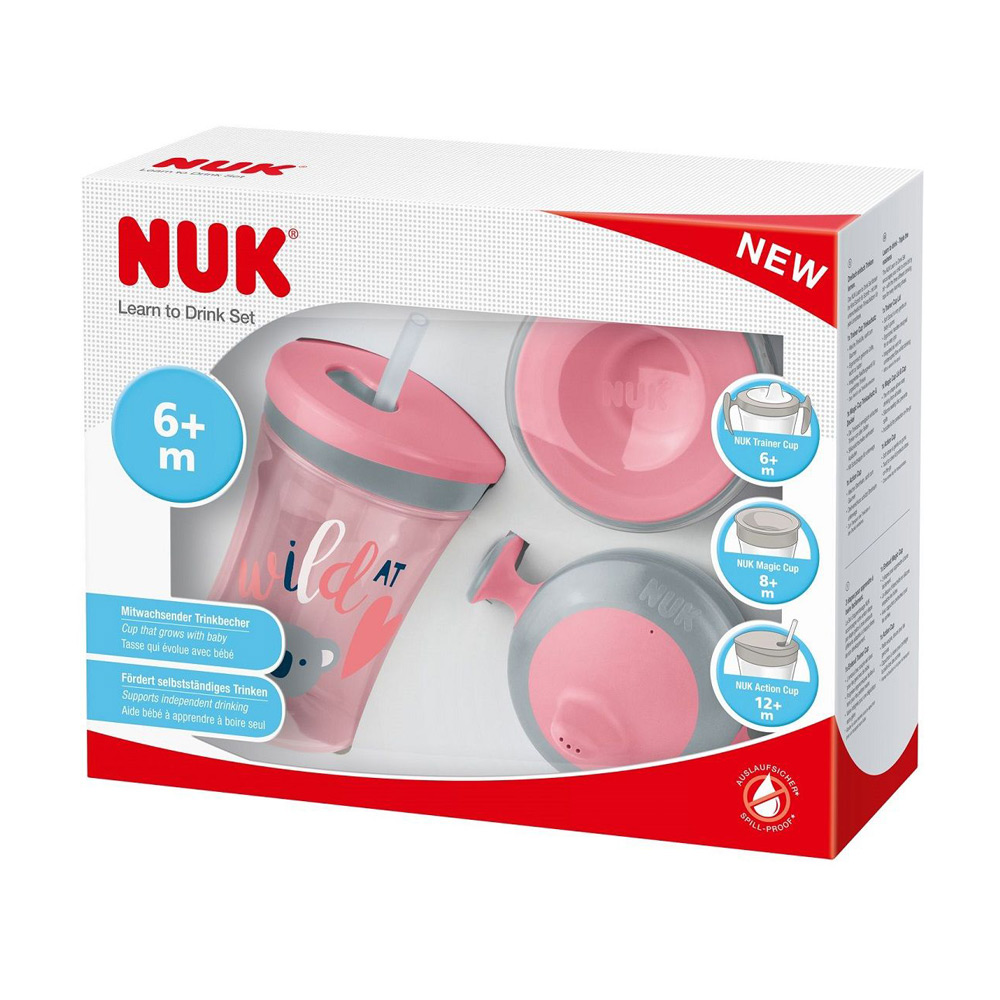 Set Cana NUK Evolution All-In-1 Roz | Tranziție Ușoară