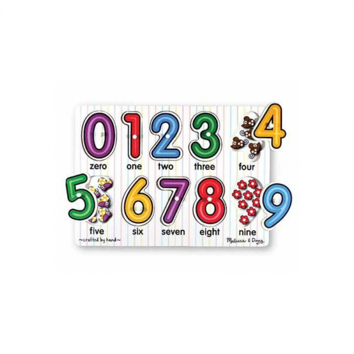 Puzzle Lemn Cifre Melissa & Doug | Educativ