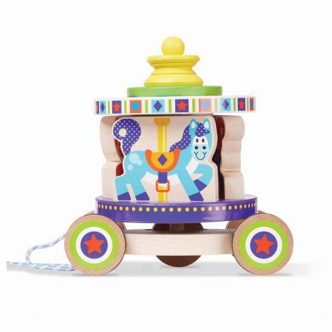 Jucărie de tras Carusel Melissa & Doug, 18 luni+ - imagine 2