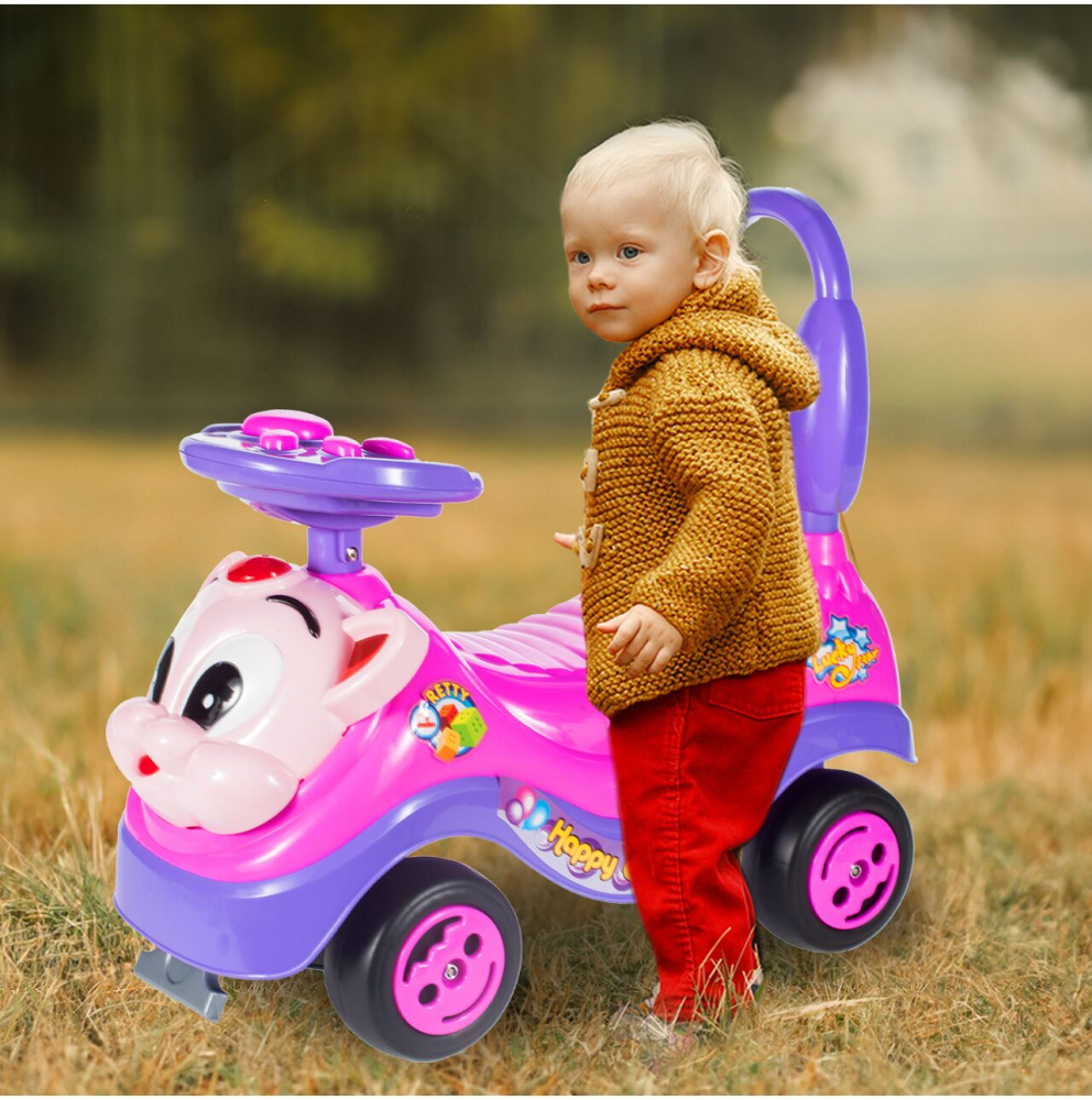 Mașinuță Malplay Kitty Pink Ride-on, 18 luni+ - imagine 7