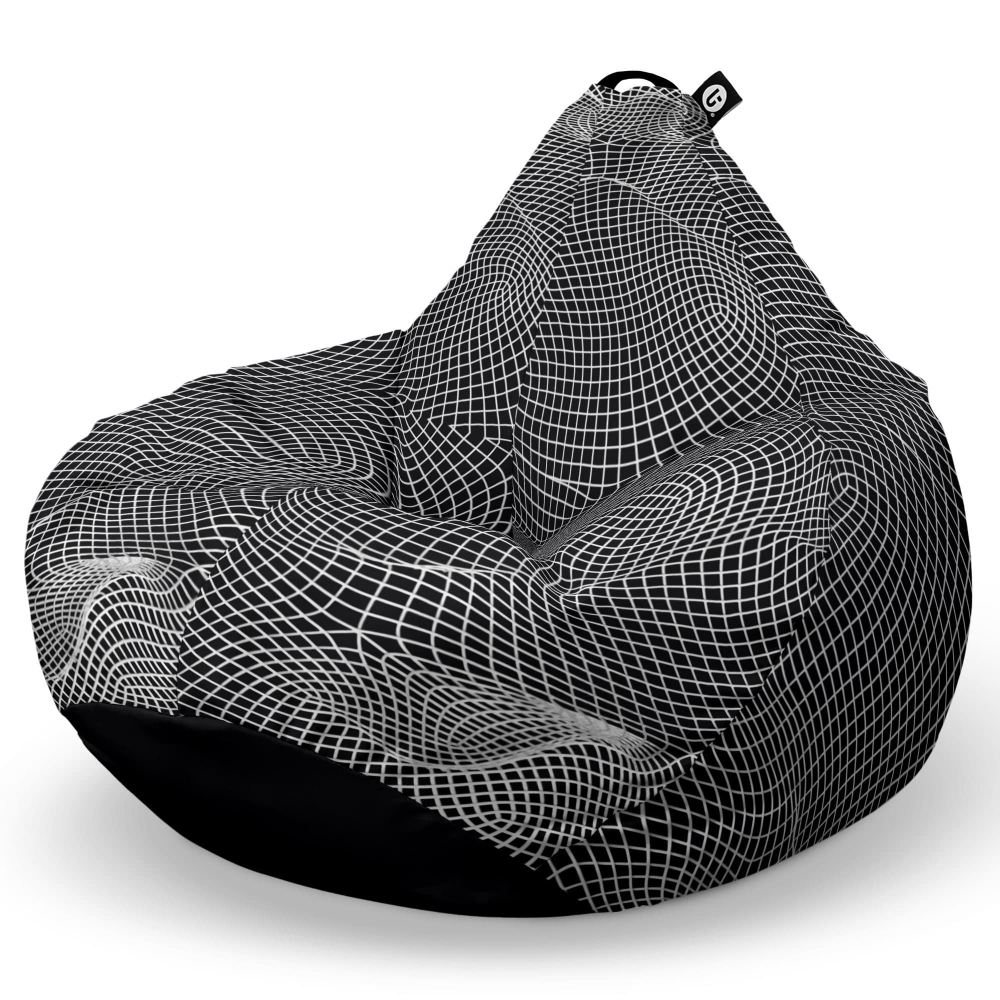 Fotoliu Puf Updeco Topografic Negru XL - imagine 6