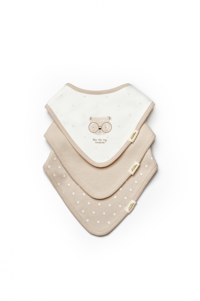 Set Bavete BabyCosy 100% Bumbac Organic TeddyBear - imagine 5