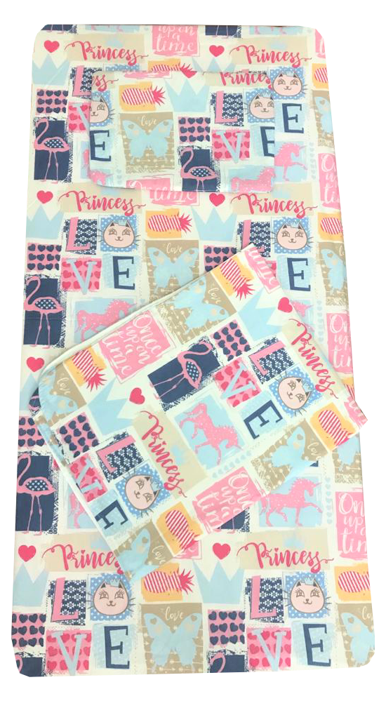 Set 3 piese Princess Deseda, Paturica și Cearsaf 160x80 cm - imagine 2