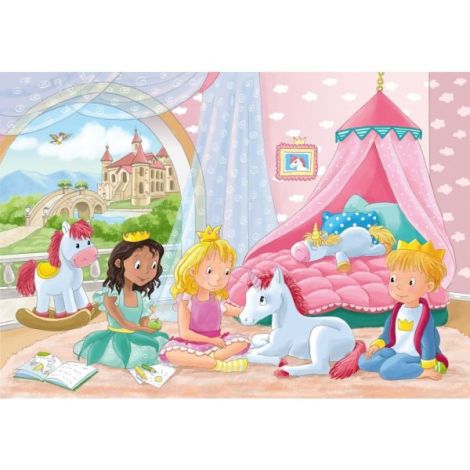 Puzzle Printese si Unicorn Ravensburger 2x12 piese - imagine 2