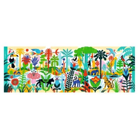 Puzzle Jungla Djeco 100 piese - Aventură sălbatică - imagine 3