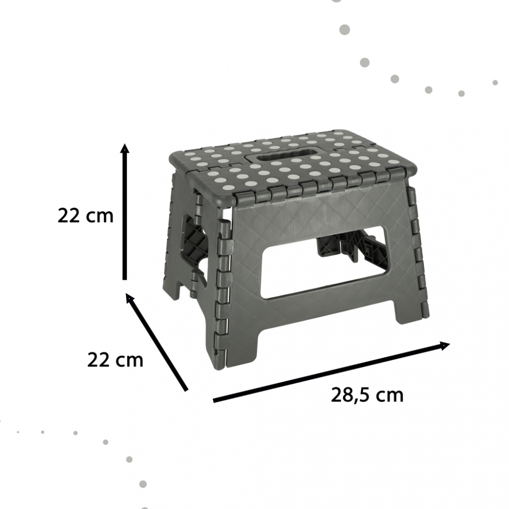 Scaunel Ikonka Pliabil Dark Grey, Plastic Igienic - imagine 2