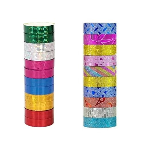 Banda adeziva decorativa Amacs, 12 buc, set 2 modele