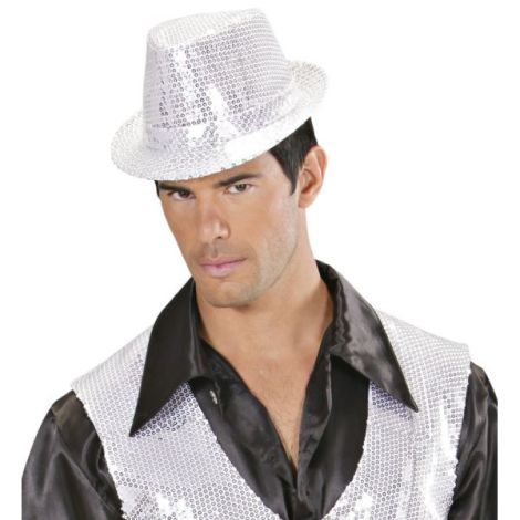 Pălărie Fedora Argintie Widmann - Petrecere Carnaval - imagine 4