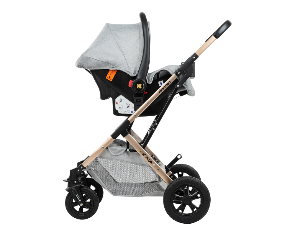 Carucior 3 in 1 Kikkaboo Kaia, Gri - imagine 7