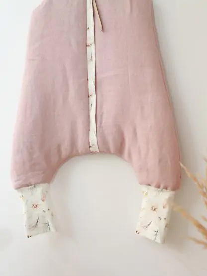 Sac de dormit Babyly roz pudra, 2-2.5 TOG