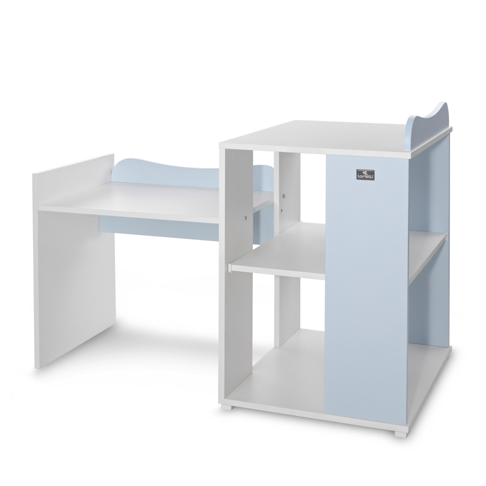 Patut Modular Lorelli, 5 Configuratii, Multi White Baby Blue - imagine 3