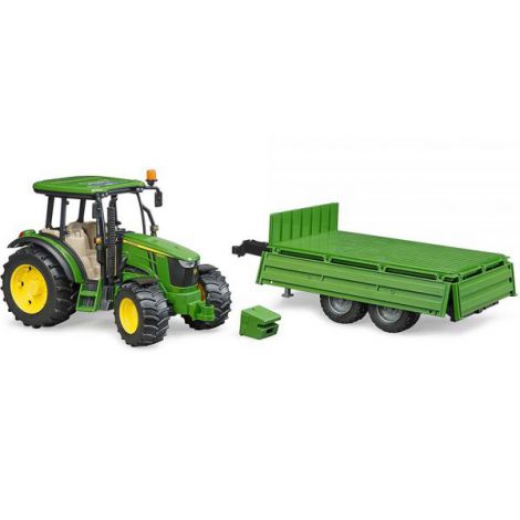 Bruder Tractor John Deere cu Remorcă Basculabilă - imagine 3