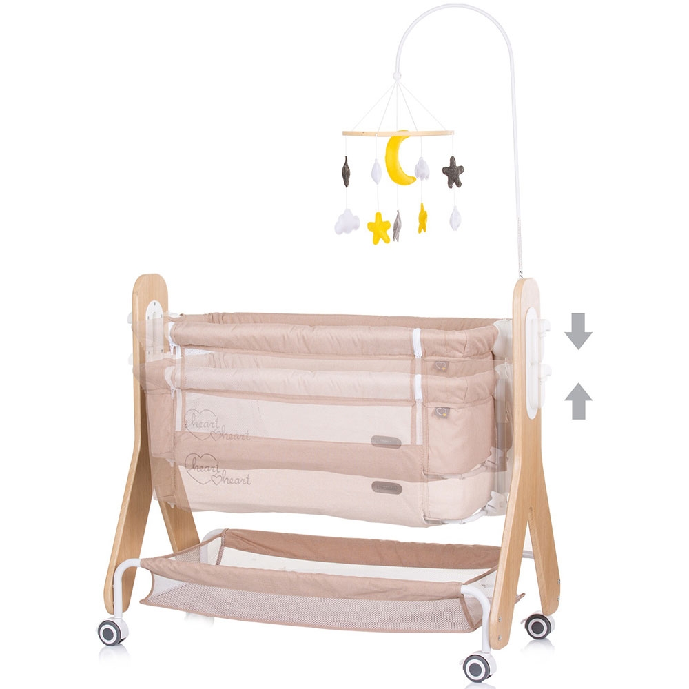 Patut Co-Sleeper Chipolino Heart 2 Heart Sand - imagine 4