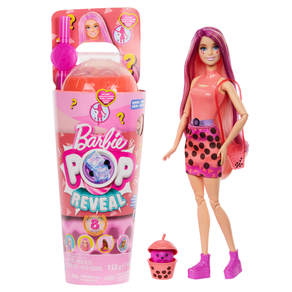 Barbie Color Pop Reveal Bubble Tea Mango Mochi