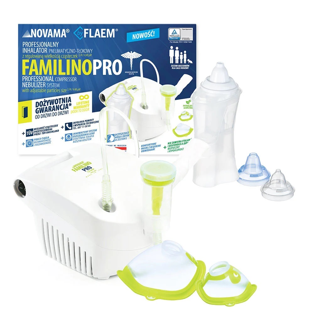 Aparat Aerosoli Novama Familino Pro + Irigator Nazal - imagine 6