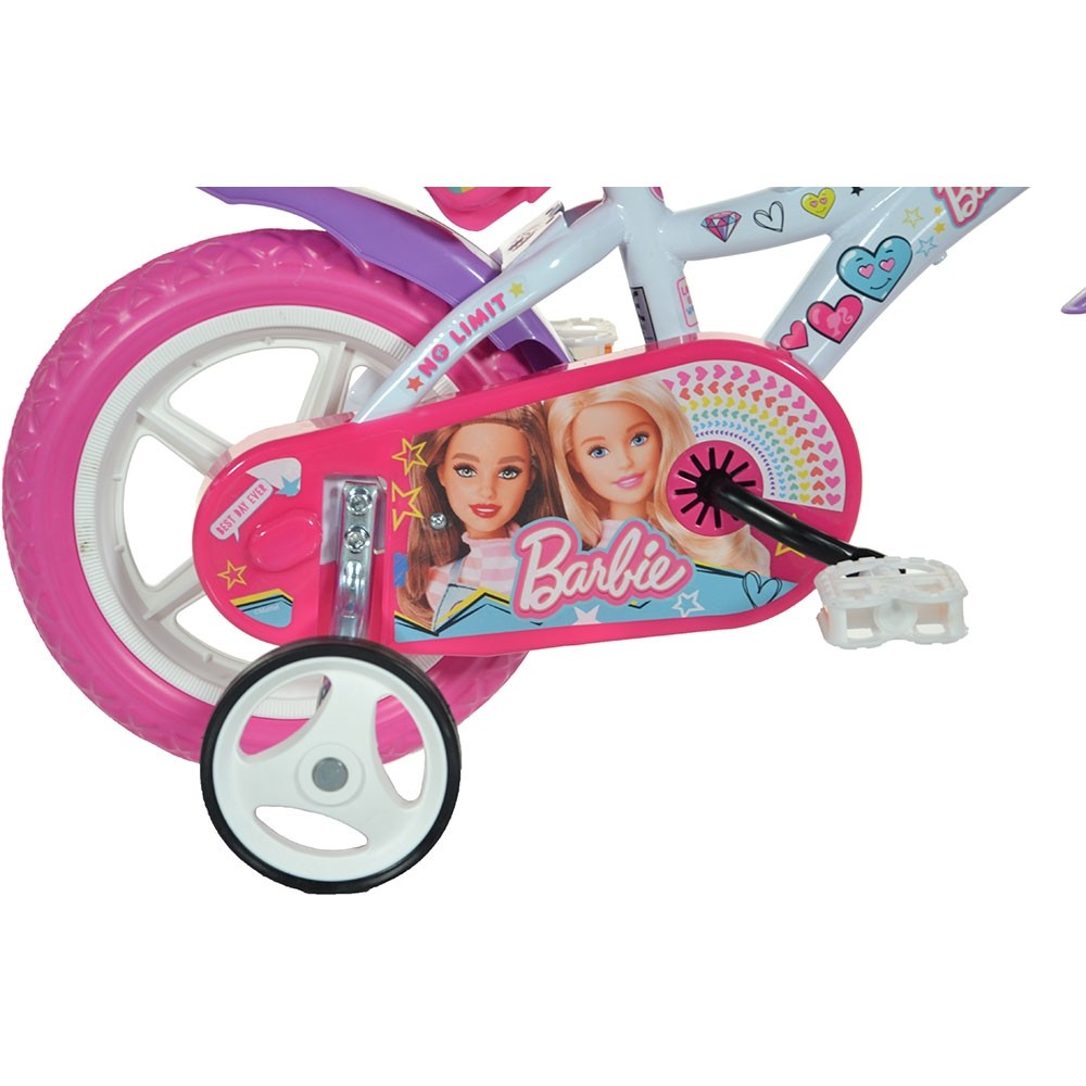 Bicicleta Dino Bikes Barbie 12" cu Scaun Papusa - imagine 5
