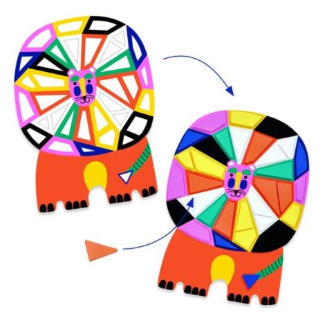 Set Mozaic Animale Djeco - Creativitate 4-7 Ani - imagine 3