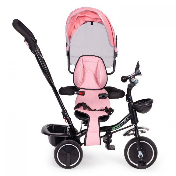 Tricicleta Ecotoys Roz cu Sezut Rotiv | 12 Luni+ - imagine 3