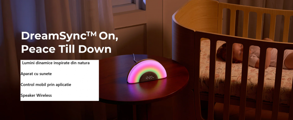 Lampa Momcozy Smart Somn Baby Rainbow Light - imagine 3