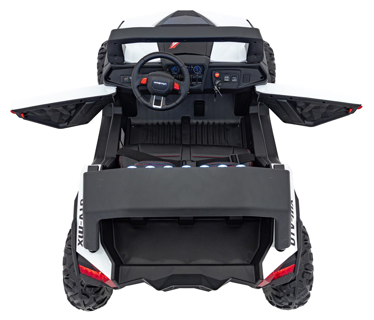 UTV electric pentru 2 copii Buggy MX 2000N 4x4 300W (603B) Alb - Autokids.ro - imagine 5