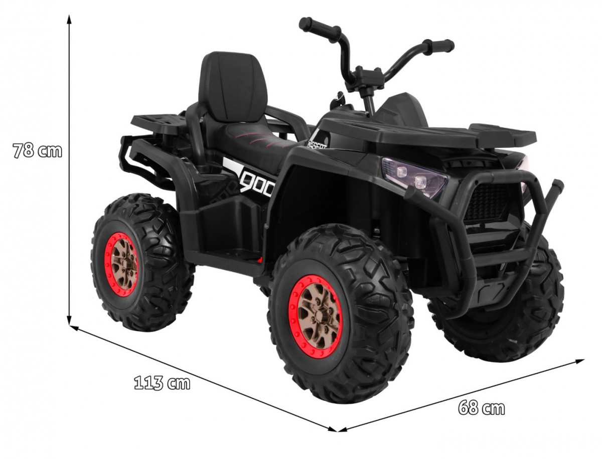 ATV Electric Desert 900 4x4 Negru cu Telecomanda - imagine 2