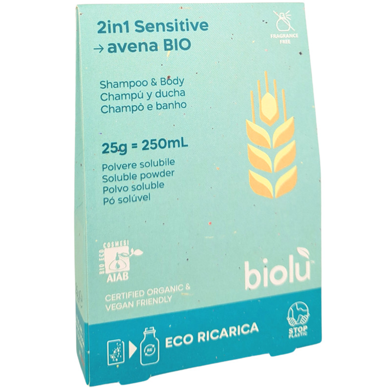 Gel de Dus Sensitive Bio Pudră Biolu 250ml - imagine 3