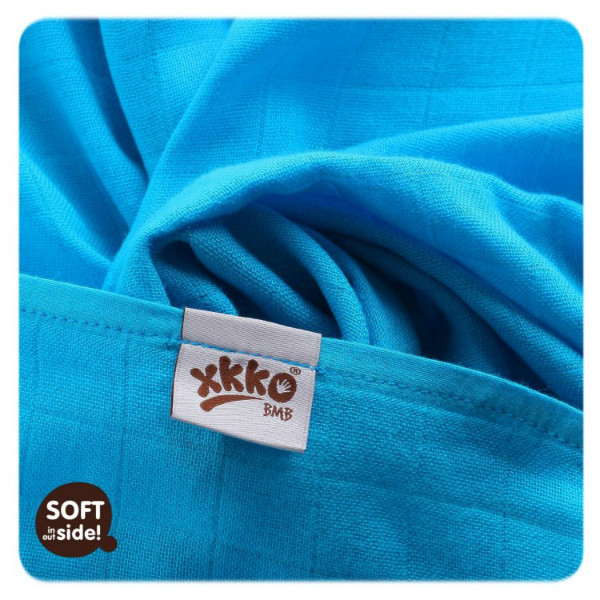 Muselina Bambus 120x120cm Cyan XKKO, Super Moale