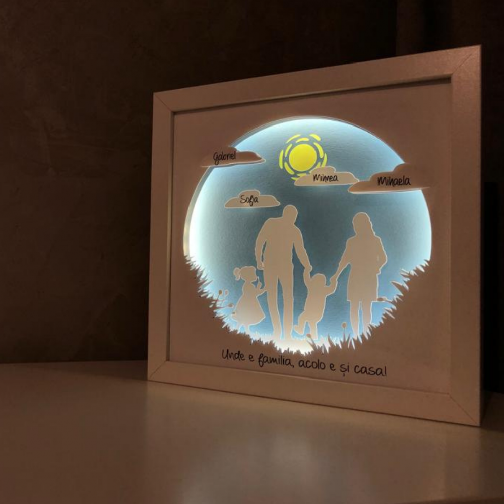 Tablou Luminos Părinți și Copii 012 | Noorhandmadeatelier